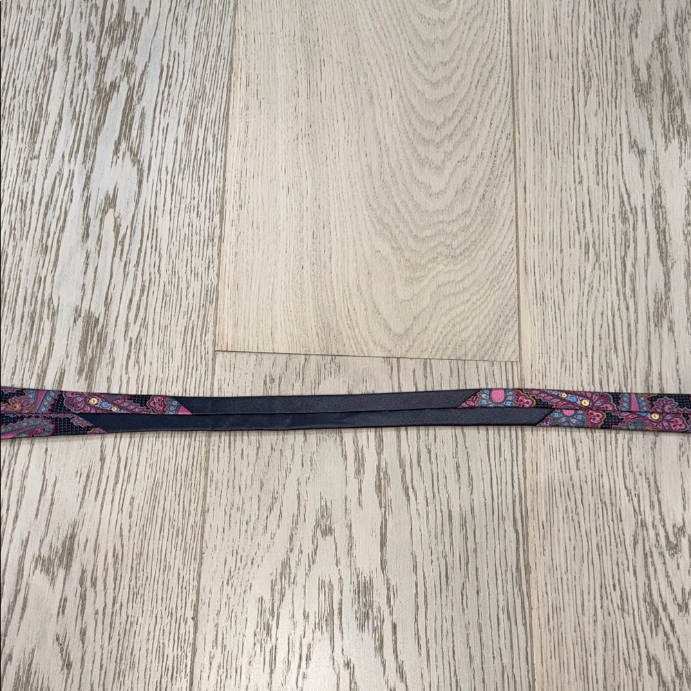 Zegna Paisley Tie in Pink and Grey - Picture 6 of 7